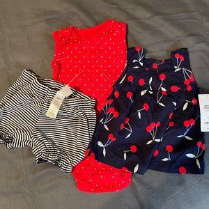 Infant Girls 3 piece romper set